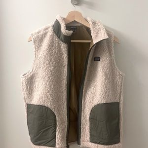 Patagonia Retro-X Fleece Vest - Big Kids Size XXL in Natural w/ Coriander Brown